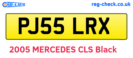 PJ55LRX are the vehicle registration plates.