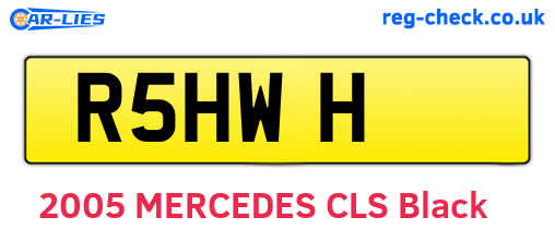 R5HWH are the vehicle registration plates.
