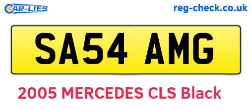 SA54AMG are the vehicle registration plates.