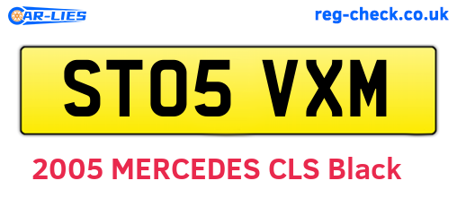 ST05VXM are the vehicle registration plates.