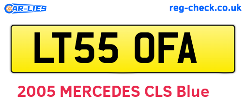 LT55OFA are the vehicle registration plates.