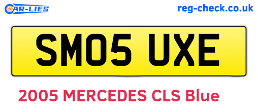 SM05UXE are the vehicle registration plates.