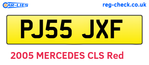 PJ55JXF are the vehicle registration plates.