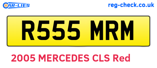 R555MRM are the vehicle registration plates.