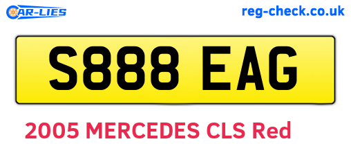S888EAG are the vehicle registration plates.