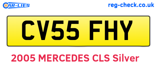 CV55FHY are the vehicle registration plates.