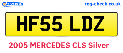 HF55LDZ are the vehicle registration plates.
