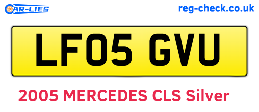 LF05GVU are the vehicle registration plates.