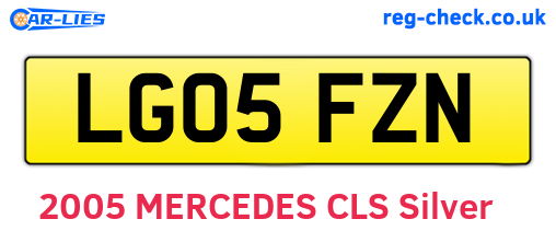 LG05FZN are the vehicle registration plates.