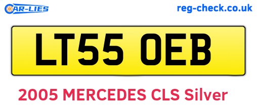 LT55OEB are the vehicle registration plates.