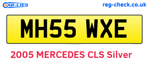 MH55WXE are the vehicle registration plates.
