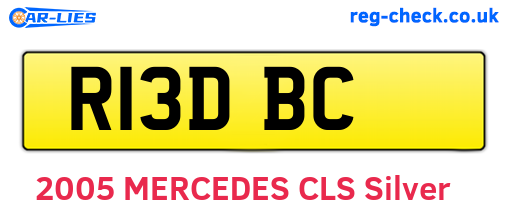 R13DBC are the vehicle registration plates.