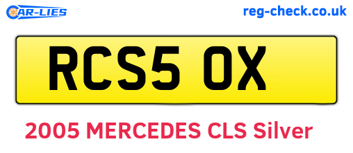 RCS50X are the vehicle registration plates.