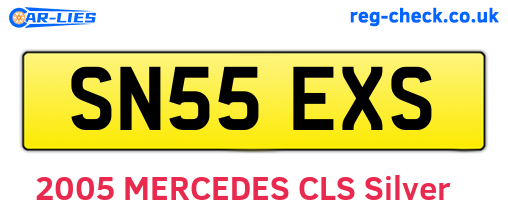 SN55EXS are the vehicle registration plates.