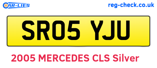 SR05YJU are the vehicle registration plates.