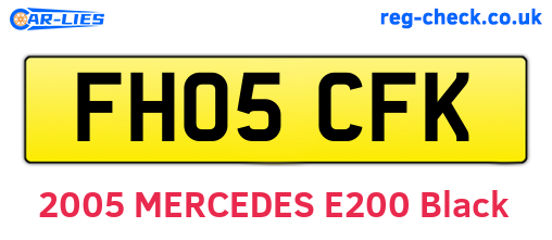 FH05CFK are the vehicle registration plates.
