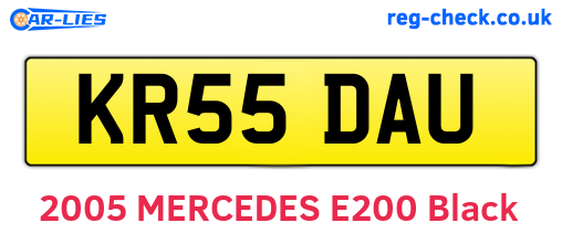 KR55DAU are the vehicle registration plates.