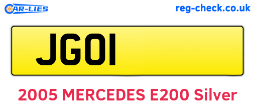 JGO1 are the vehicle registration plates.
