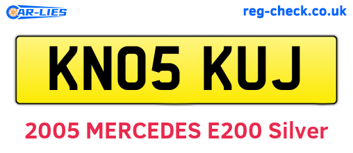 KN05KUJ are the vehicle registration plates.