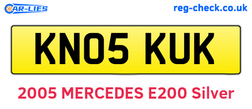 KN05KUK are the vehicle registration plates.