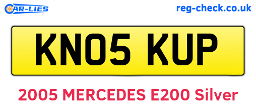 KN05KUP are the vehicle registration plates.
