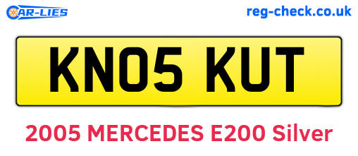 KN05KUT are the vehicle registration plates.