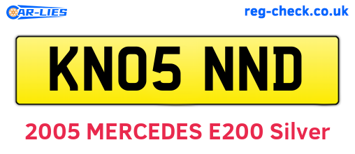 KN05NND are the vehicle registration plates.