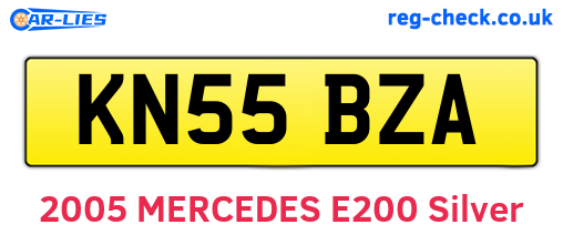 KN55BZA are the vehicle registration plates.