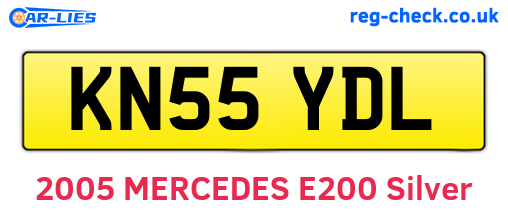 KN55YDL are the vehicle registration plates.