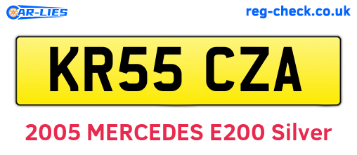 KR55CZA are the vehicle registration plates.