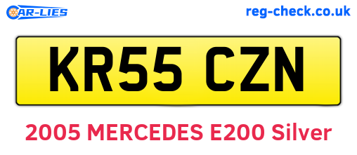 KR55CZN are the vehicle registration plates.