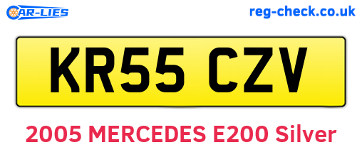 KR55CZV are the vehicle registration plates.