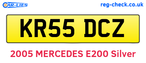 KR55DCZ are the vehicle registration plates.