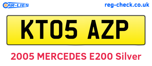 KT05AZP are the vehicle registration plates.