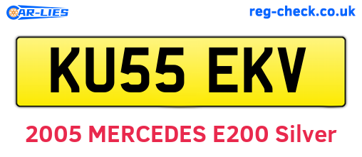 KU55EKV are the vehicle registration plates.