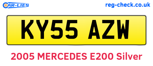 KY55AZW are the vehicle registration plates.