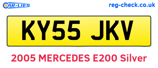 KY55JKV are the vehicle registration plates.