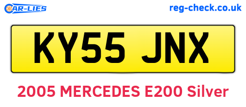 KY55JNX are the vehicle registration plates.