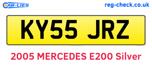 KY55JRZ are the vehicle registration plates.