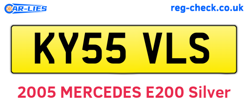 KY55VLS are the vehicle registration plates.