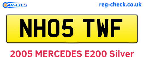 NH05TWF are the vehicle registration plates.