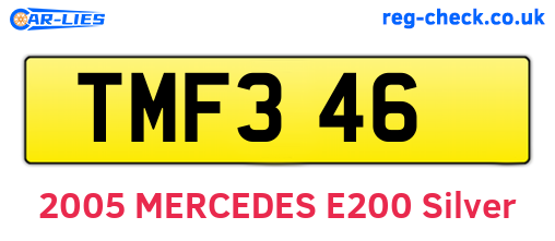 TMF346 are the vehicle registration plates.