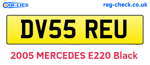 DV55REU are the vehicle registration plates.