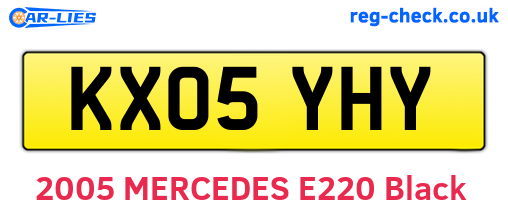 KX05YHY are the vehicle registration plates.