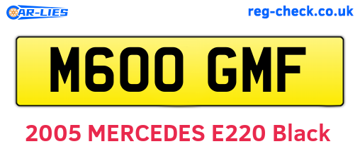 M600GMF are the vehicle registration plates.