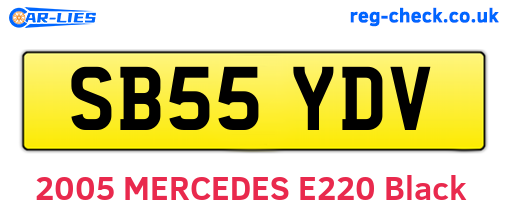 SB55YDV are the vehicle registration plates.