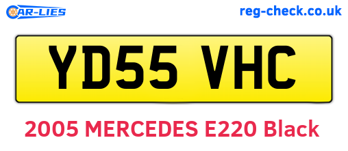YD55VHC are the vehicle registration plates.