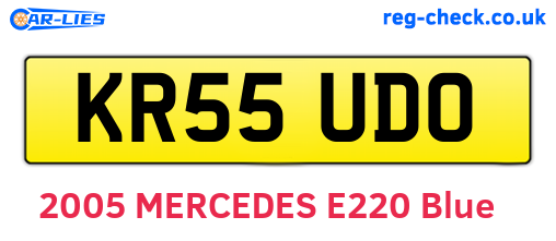 KR55UDO are the vehicle registration plates.