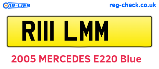 R111LMM are the vehicle registration plates.