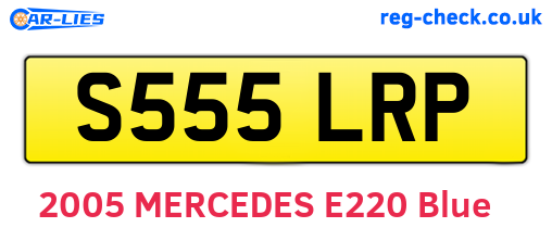 S555LRP are the vehicle registration plates.